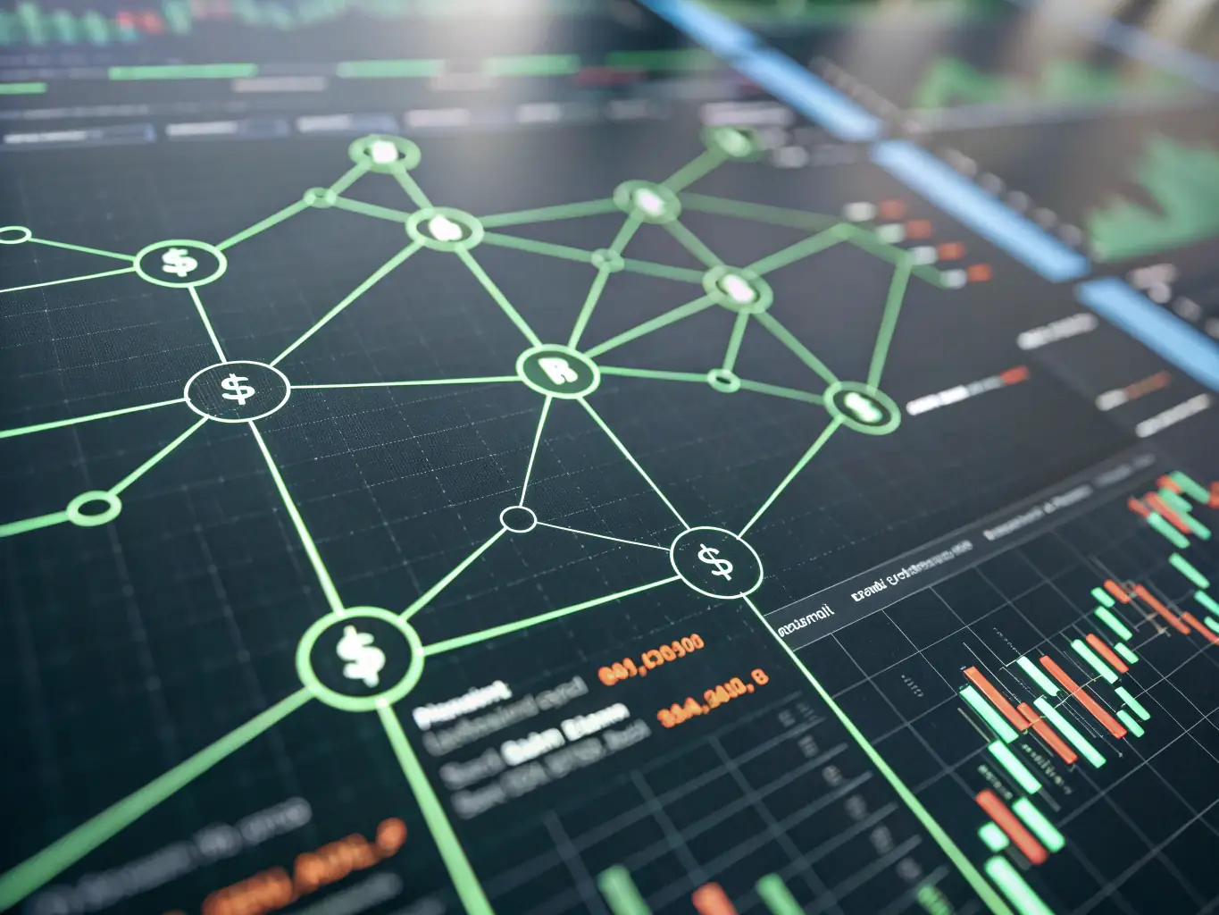 An image showing a detailed blockchain transaction graph, illustrating the tracing of cryptocurrency flows and wallet clustering.